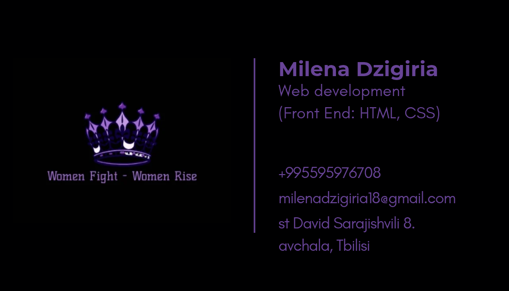 Milena's Business Card